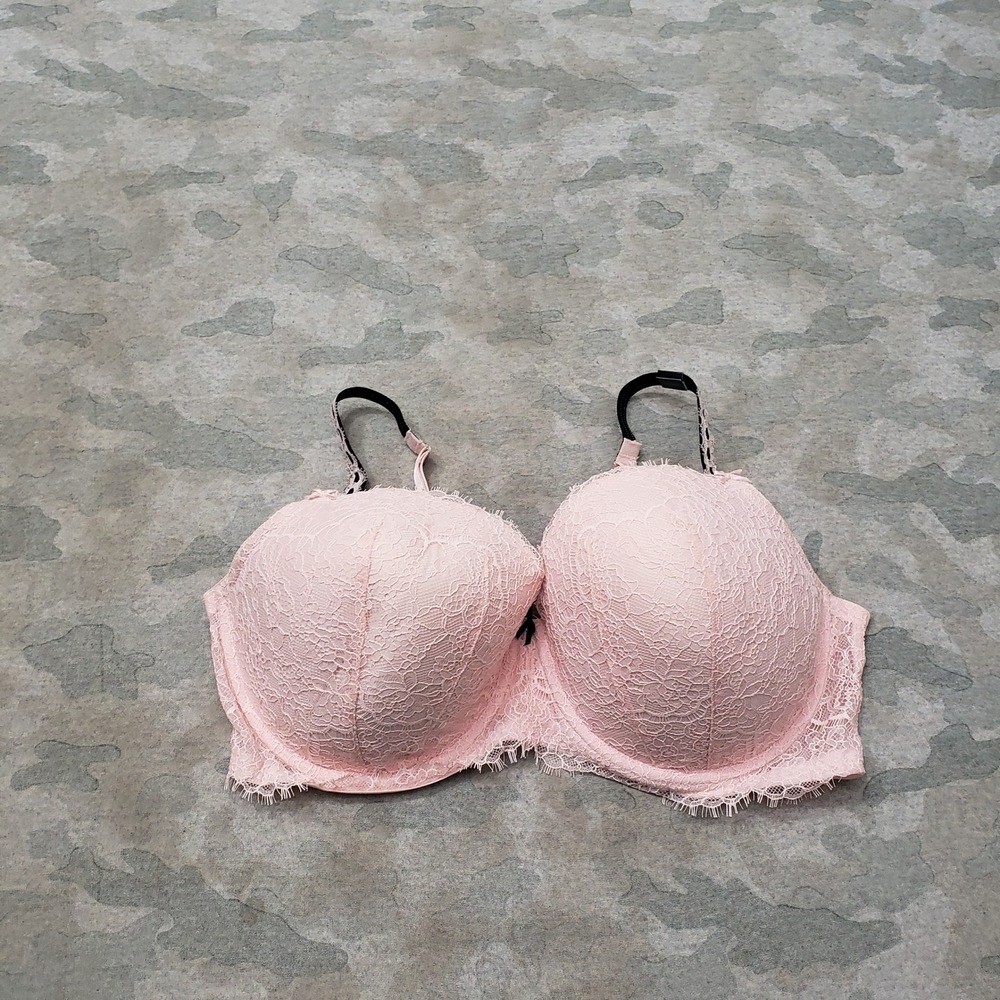 Victoria's Secret Dream Angels Bra Womens 40DDD Pink Lace Lightly Lined Demi NWT